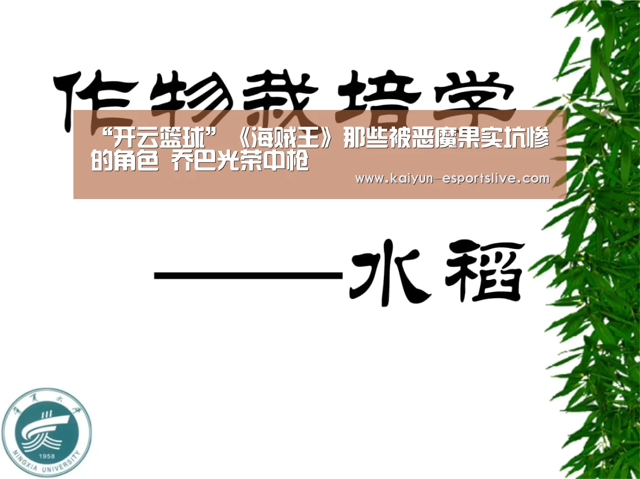 “开云篮球”《海贼王》那些被恶魔果实坑惨的角色 乔巴光荣中枪(图1) 开云体育